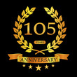 105 th Anniversary logo template illustration. suitable for you