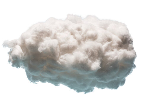 Wall Mural -  - Stormy rainy cotton wool cloud isolated on transparent background