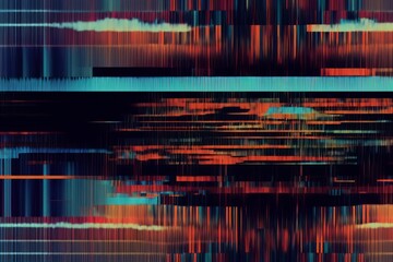 Poster - Abstract digital glitch background texture. Detailed generative art. Generative AI