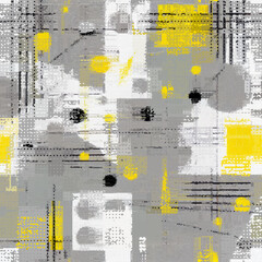 Fototapete - Vector image with imitation of grunge datamoshing texture.