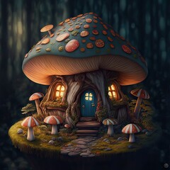 Fantasy mushroom house