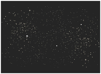 sky of stars, deep space stellar sky, cosmos or starry heaven, vector