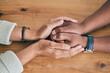 © Charlize D/peopleimages.com - Closeup of couple holding hands for support, empathy and help with news, depression or mental health problem. Therapy, psychology and depressed, sad or anxiety of mature man and woman hand together