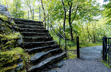  Foot path stairs in Aksla Park - Alesund, Norway