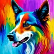 perro colorido