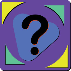 Wall Mural - Question box mark icon vector