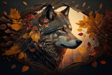 Wall Mural - the incisive wolf: attuning to the wisdom of nature generative ai