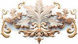 Simple rococo ornament on white background