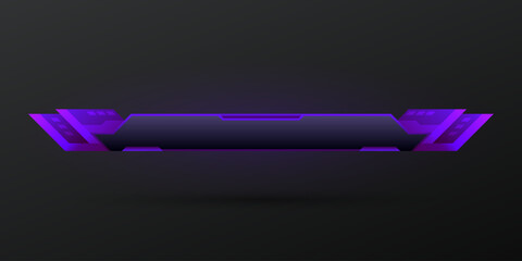Wall Mural - Futuristic lower third game interface screen title banner template