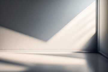 Leinwandbilder - Beautiful gray-blue empty wall with lateral lighting and interesting chiaroscuro. Minimalistic background for product presentation.