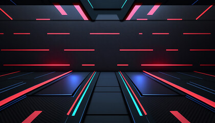 Abstract futuristic gaming background with modern luxury neon light, Generative AI