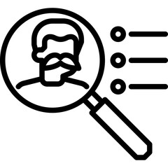 Sticker - old man outline icon