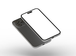 Poster - Mockup - Smartphone frameless blank screen mockup