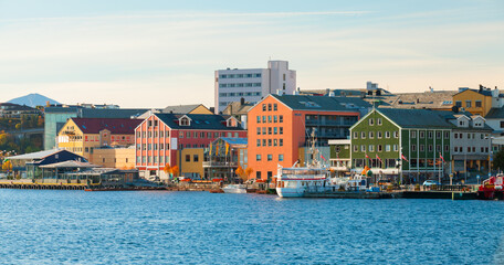 Wall Mural - Seaside view of Kristiansund, Norway. Panoramic photo