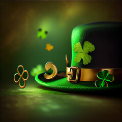 st patrick day's decorative illustration, generative ai