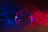 Fototapeta Tęcza - Glaskugel - Rauch - Kristall - Hintergrund - Konzept - Qualm - Mystisch - Lensball - Background 