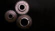 gears on black background