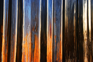 Wall Mural - Glass Pattern #4 - Steel with orange reflections