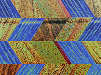 Wall Mural - Glass Pattern #5 - 3d patterns in blue and green
