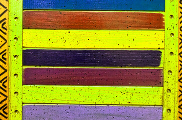 Wall Mural - Wood Pattern #5 - Pastel colored bright yellow, brown and orange