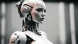 © Kai Alves - Artificial Intelligence humanoid machine. Designed to closely resemble a human. AI android robot. Generative AI.