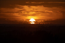 Dusk, Sunset In The Mountains