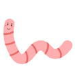 © firma - cartoon character of pink worm