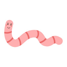 Cute Worms With Smiling Faces