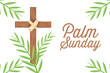 vector flat design sunday palm background illustration