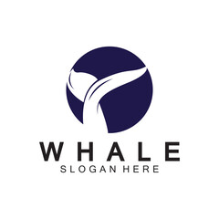  whale tail logo vector illustration design. Whale tail graphic icon