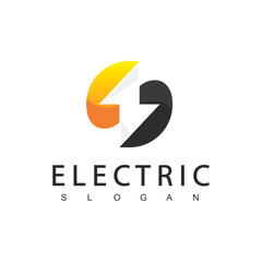 Wall Mural - Electric Logo Energy Icon