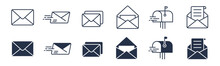 Mail, Email, Envelope Icons. Editable Stroke. Vector Graphic Illustration. For Website Design, Logo, App, Template, Ui, Etc.