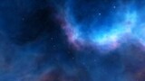 Fototapeta Kosmos - red-violet nebula in outer space, horsehead nebula, unusual colorful nebula in a distant galaxy, red nebula 3d render
