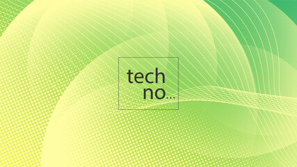 Wall Mural - Modern Abstract Background Halftone Polygon Triangle and Yellow Green Gradient Color
