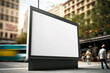 © nadunprabodana - Blank Outdoor advertising poster Billboard mockup on the street. Generative AI