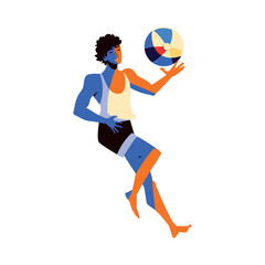 Poster - man with beach ball