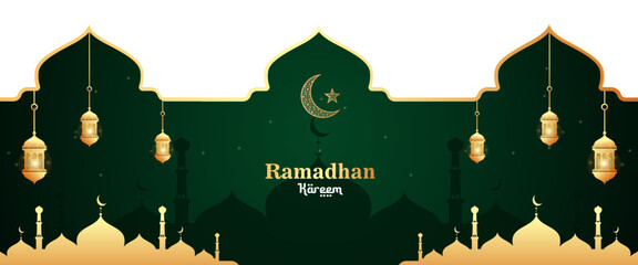 Wall Mural - Beautiful Ramadan horizontal banner template