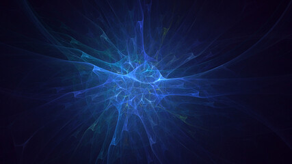 Wall Mural - 3d rendering abstract colorful fractal light background