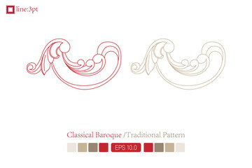 Vintage baroque victorian frame border floral ornament leaf scroll engraved vintage floral pattern ornament design red and white japanese filigree calligraphy vector heraldic swirls.