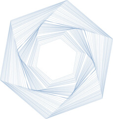 Wall Mural - A three-dimensional frame with infinitely extending hexagonal lines