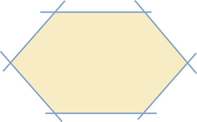 Wall Mural - Hexagon shape, can be used for frame, title, highlight or step marker
