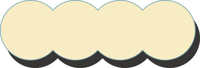 Wall Mural - Circular cloth strip label-shaped color blocks that can be used for titles, highlights, or step mark