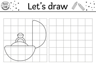 Wall Mural - Draw the ring in a box. Complete the picture. Vector wedding symbol drawing practice worksheet. Printable black and white activity for kids. Marriage ceremony copy the picture coloring page.