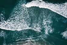Drone Shots From A Coastline And The Beautiful Sea In Vietnam, Colorful, Dreamy Waves