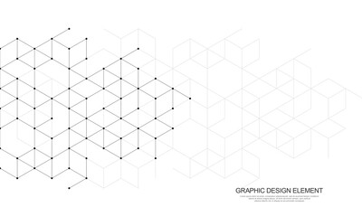 the graphic design elements with isometric shape blocks. vector illustration of abstract geometric b