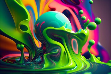 Colorful abstract painting background.  Art to print. Created with generative Ai technology.