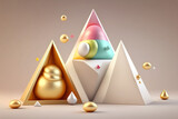 Abstrakcyjne piramidy, stożki - Abstract pyramids, cones - Generative