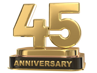 Wall Mural - Anniversary 3D Render Gold