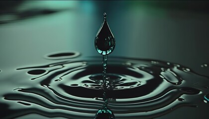 Sticker - A drop of water.Generative AI