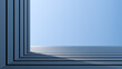 © Binkontan - Building architectural minimalism against the sky bottom view.Wall corner, industrial building construction, wallpaper or banner. 3D render.